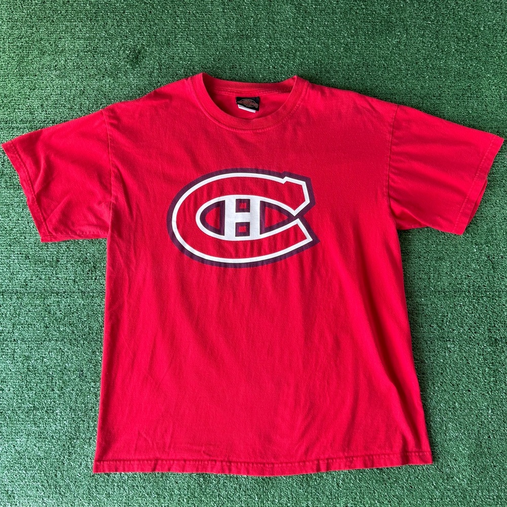 Vintage Old Time Hockey Montreal Canadiens number 39 Huet red T-Shirt Size L